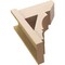Ekena Millwork 8-in W x 16-in D x 20-in H Balboa Slat Rough Cedar Woodgrain TimberThane Outlooker, Primed Tan OUTUR080X16X20BOA24RCPR - alternate 4